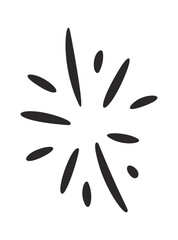 Obraz premium Spark Burst Decorative Element Line Art