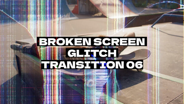 Broken Screen Glitch Transition 06