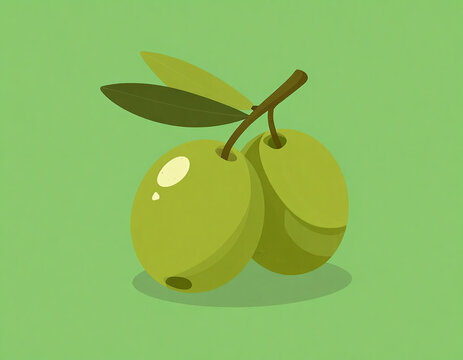 Lone Green Olive Capturing Rich Flavor and Herbal Essence in Radiant Light, Enhancing Culinary Creations and Mediterranean Delights