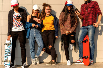Trendy friends enjoying skateboarding photo © Rawpixel.com