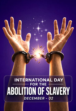 Breaking free from chains concept image highlighting the abolition of slavery awareness campaign