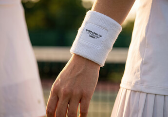 Terrycloth WristBand Branding Logo Mockup