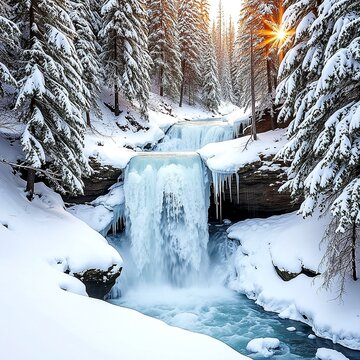 winter forest in the winter