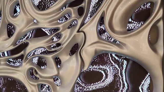Art patterns in motion show textures in close-up video