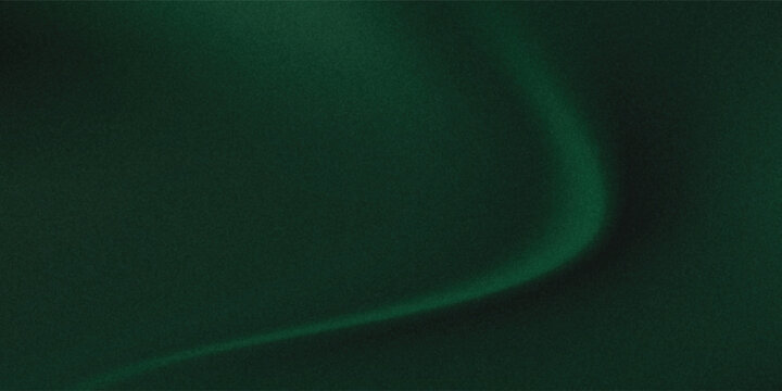 Abstract grainy gradient background with dark emerald green and black noise fluid texture