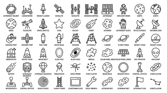 Hand Drawn Web and Business Icon Set with Travel Shopping Money Network and Internet Symbols Vector Doodle Collection for Website and User Interface Design
