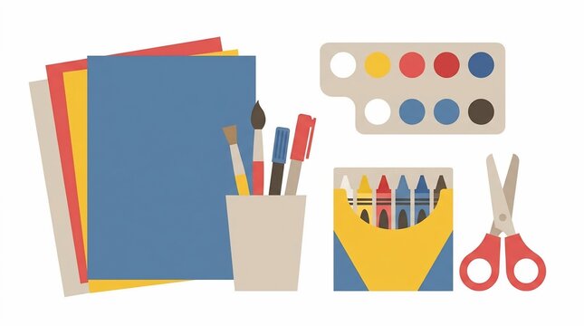 Classroom desk with learning ools