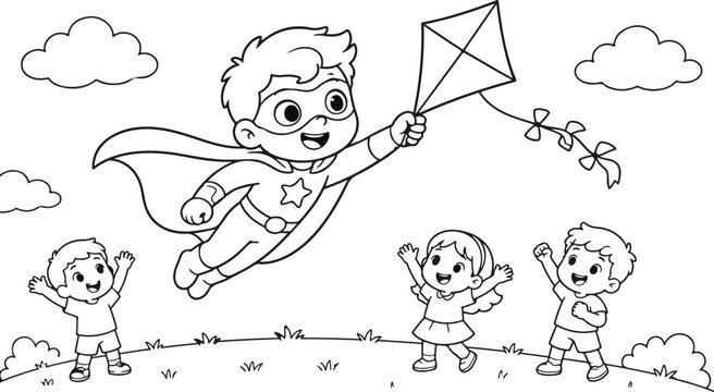 Baby super man art vector
