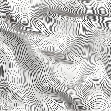 Abstract Topographic Contour Lines 3D Landscape Background