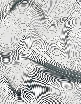 Abstract Topographic Contour Lines 3D Landscape Background