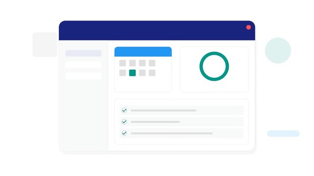 Progress Dashboard Animation Illustrating Task Completion and Workflow Management for Business Efficiency