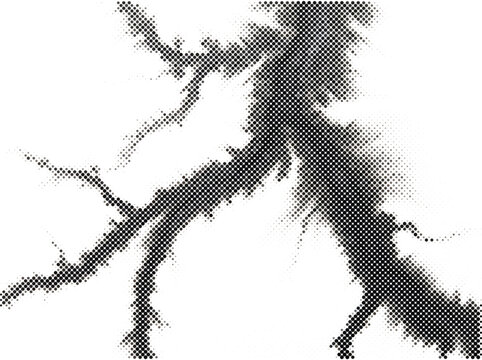 stipple halftone ink bleed black branching abstract vector liquid fluid background graphic design element stain isolated illustration drop