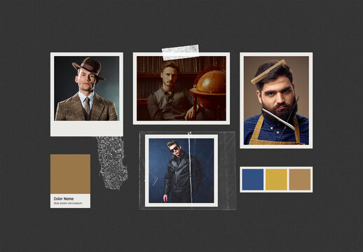 Photos Collage Moodboard Mockup