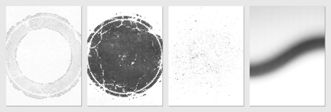 halftone grain grunge circle abstract poster texture vector black graphic round dirty background element design distressed isolated illustration