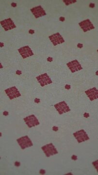 Vertical Panning Shot Of Abstract Geometric Diamond Pattern Background