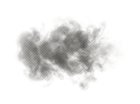 halftone dot black smoke cloud ink liquid abstract vector fluid swirl background graphic design element isolated illustration flowing