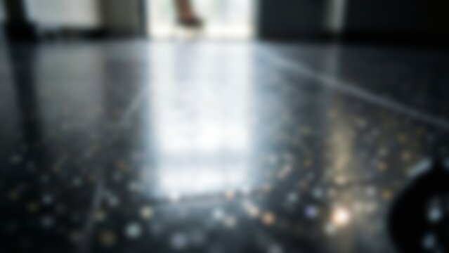 Wheelchair Perspective on Polished Floor for Disability Inclusion
