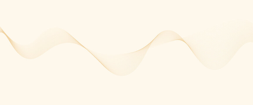 Abstract orange waves on light orange backdrop