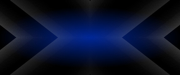 Obraz premium 3D blue techno abstract background overlap layer on dark space with glowing dots shape decoration. Modern graphic design element dotted line style concept for banners, flyer, card, or brochure cover