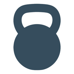 Fototapeta premium Minimalist kettlebell fitness icon silhouette on transparent background
