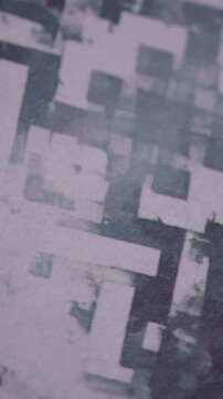 Vertical Panning Shot Of Pixelated Digital Pixel Pattern Background