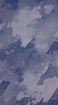 Vertical Panning Shot Of Abstract Blue Watercolor Wash Pattern Background