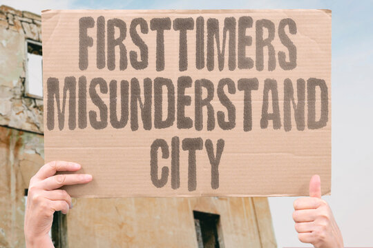"FirstTimers Misunderstand City" New visitors often get NYC wrong. CONFUSION. FIRSTTIME. MISUNDERSTAND. VISITOR. NYC.