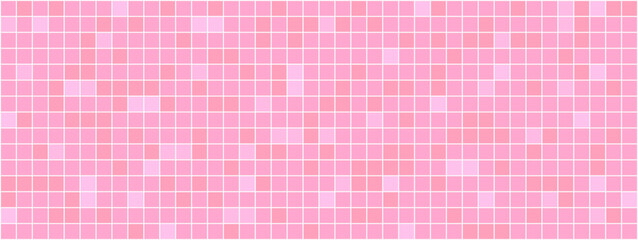 Square mosaic tile for pink bathroom rooms, vector