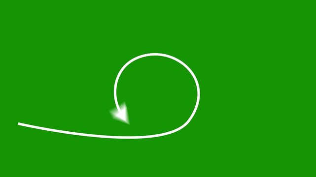 Animated Curved Arrow Line | Hand Drawn Motion Graphics VFX Overlay