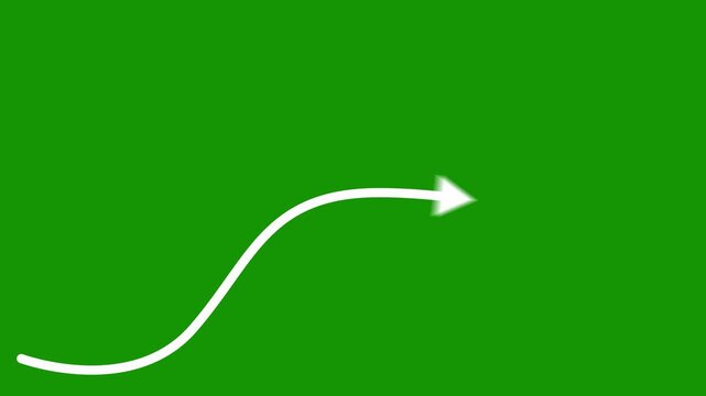 Animated Curved Arrow Line | Hand Drawn Motion Graphics VFX Overlay