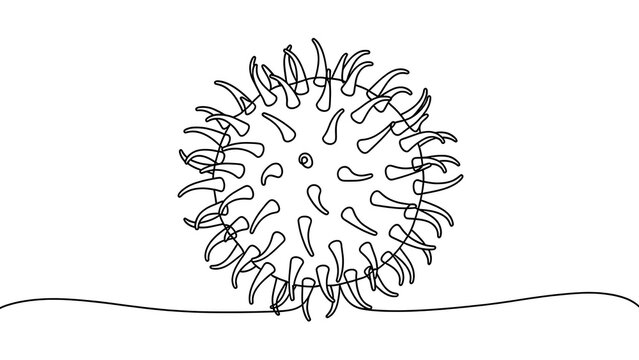 Coronavirus illustration on white background.