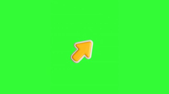 Animated cursor arrow click effect designed for tutorials, presentations, user interface demonstrations, screen recordings, website navigation, and digital interaction motion graphics.
