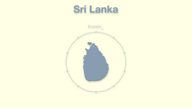 Sri lanka MAP revealing minimalistic animated data analytics for presentations, videos, corporate, documentery 