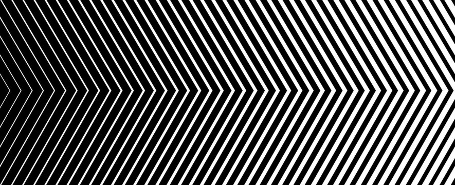 Abstract chevron pattern featuring repeating diagonal black and white lines creating a geometric texture suitable for modern design backgrounds.