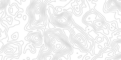 Detailed topographic map style contour line pattern with topographic abstract geography cartography elevation landscape background monochrome geometric © Samim islam