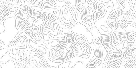 Detailed topographic map contour lines texture with topography abstract background geography cartography elevation landscape monochrome scientific © Samim islam