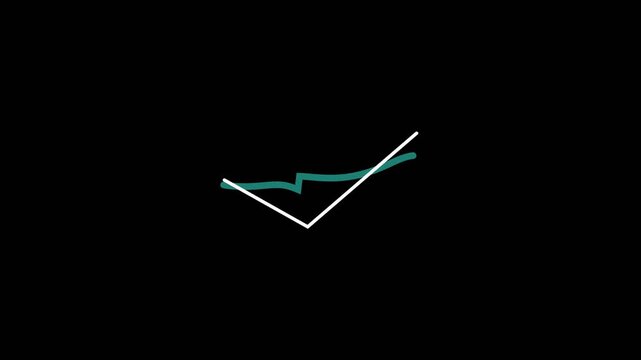 Flowing abstract lines in teal and white moving like wind on a black background