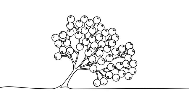 Minimalist tree illustration on white background.