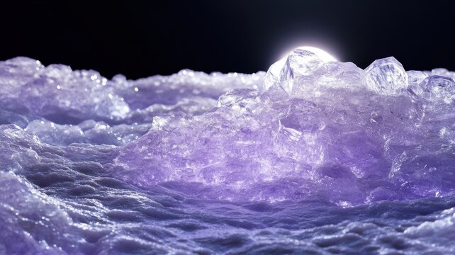 Glowing 3D crystalline terrain in a simulated environment with intricate geometric patterns