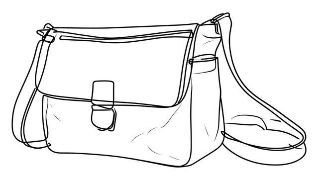 Handbag illustration on white background.
