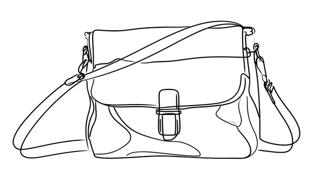 Handbag illustration on white background.