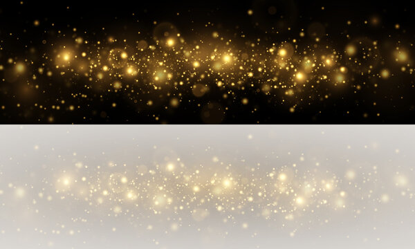 Bright Star Dust Burst with Glowing Glitter and Sparkles. Shining Magic Particles with Radiant Energy Effect.