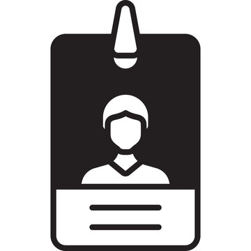 ID Card Identity Identification Filled Vector Icon