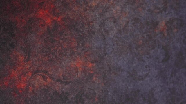 Macro Shot of Moody Weathered Damask Pattern on Rust Textured Surface