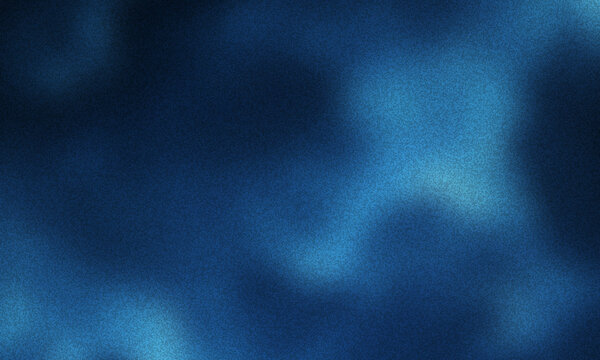 Abstract blurred background with deep blue gradient and grainy texture