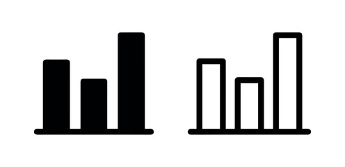 Obraz premium Bar Chart Financial Graph Icons