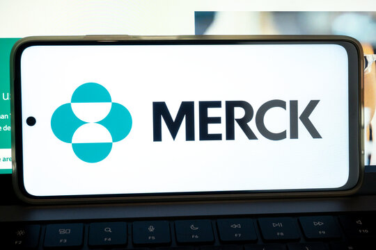 Merck company logo on smart device interface