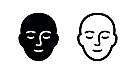 Fototapeta premium Human face icons for skincare and beauty