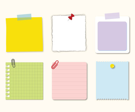 sticky note vector illustration collection