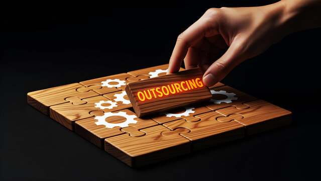 Business Outsourcing Integration Concept with Strategic Process Optimization Corporate Management Solutions and Operational Efficiency Framework